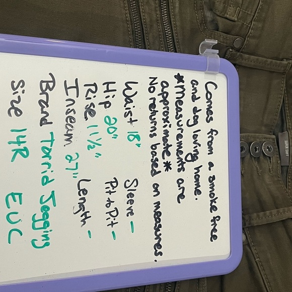 Torrid size 14R army green jeggings EUC - Picture 10 of 10